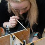 Bethany Stafford at work in the YAS ceramics starter studio at Manor Oaks in Sheffield 2017